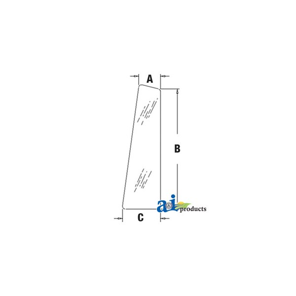Glass, Rear, Quarter (RH/LH) 44" x25" x6"